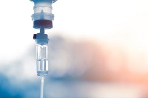 Close-up of IV drip, representing nutrient therapy for wellness and energy at Coyle Institute.